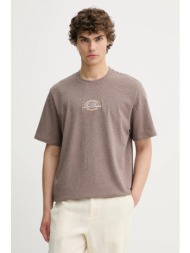 βαμβακερό μπλουζάκι les deux ανδρικό, χρώμα: καφέ, 1000196 100% οργανικό βαμβάκι