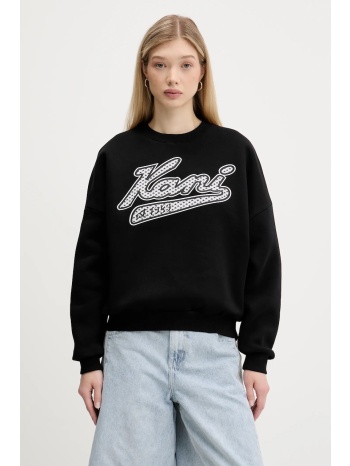 μπλούζα karl kani χρώμα μαύρο, pd00005444 65% βαμβάκι, 35%