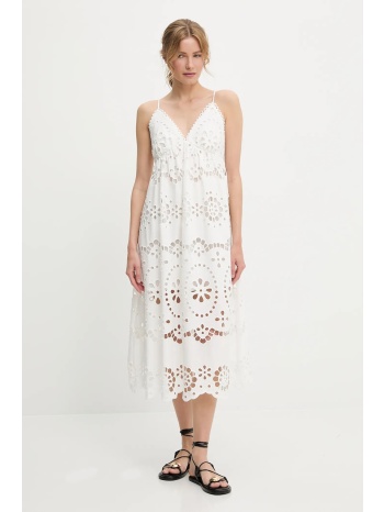 βαμβακερό φόρεμα answear lab χρώμα άσπρο 100% βαμβάκι