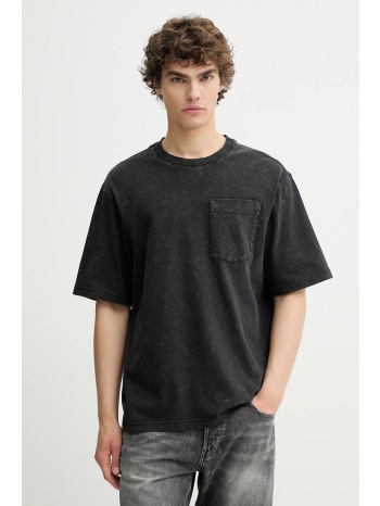 βαμβακερό μπλουζάκι g-star ανδρικό, χρώμα μαύρο