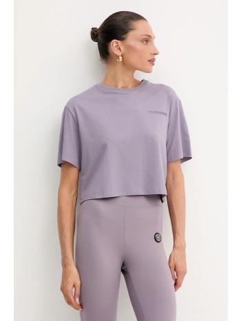 μπλουζάκι plein sport χρώμα μοβ, saec wtk3560 ste001n 48%