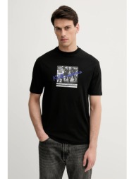 βαμβακερό μπλουζάκι karl lagerfeld ανδρικό, χρώμα: μαύρο, 553225.755143 100% βαμβάκι