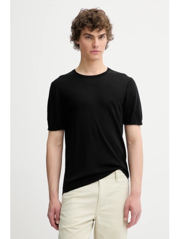 μάλλινο μπλουζάκι rag & bone ανδρικό, χρώμα μαύρο