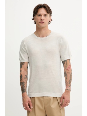 μάλλινο μπλουζάκι rag & bone ανδρικό, χρώμα μπεζ