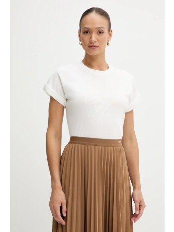 βαμβακερό μπλουζάκι tommy hilfiger χρώμα άσπρο, ww0ww47157