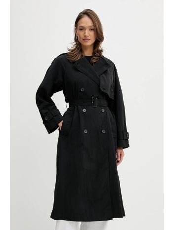 καμπαρντίνα tommy hilfiger χρώμα μαύρο, ww0ww45632 100%