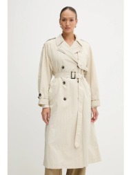 καμπαρντίνα tommy hilfiger χρώμα: μπεζ, ww0ww45632 100% πολυαμίδιο