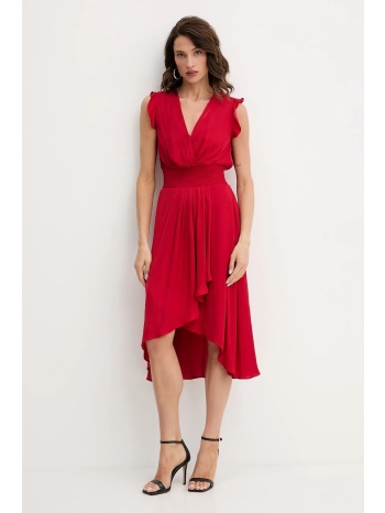 φόρεμα morgan χρώμα κόκκινο, rwally 100% πολυεστέρας