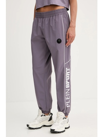 παντελόνι φόρμας plein sport χρώμα μοβ, saec wjt2046