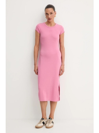 φόρεμα boss orange χρώμα ροζ, 50536979 96% βαμβάκι, 4%