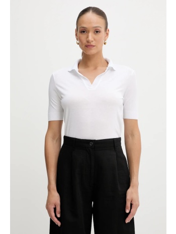 πόλο calvin klein χρώμα άσπρο, lv044b208g 67% lyocell, 33%