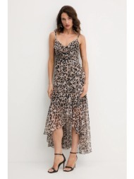 φόρεμα morgan χρώμα: καφέ, rdols 100% πολυεστέρας