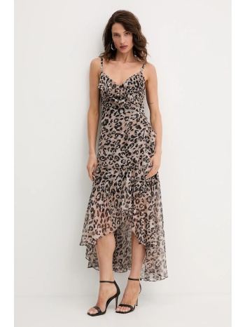 φόρεμα morgan χρώμα καφέ, rdols 100% πολυεστέρας