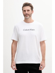 μπλουζάκι calvin klein performance χρώμα: άσπρο, lvgms5k182 57% βαμβάκι, 38% πολυεστέρας, 5% ελαστάν