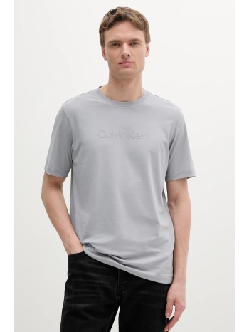μπλουζάκι calvin klein performance χρώμα γκρι, lvgms5k182