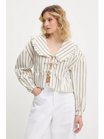 πουκάμισο answear lab χρώμα μπεζ 87% βαμβάκι, 13%