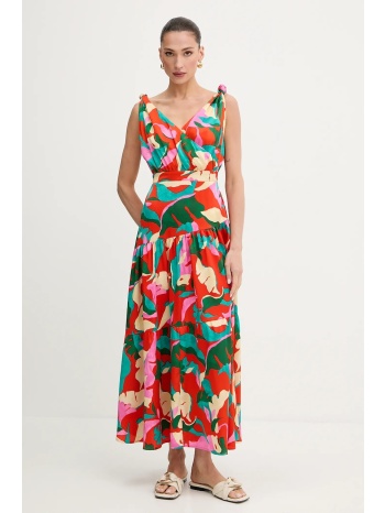 φόρεμα morgan χρώμα πορτοκαλί, rby.f 100% πολυεστέρας