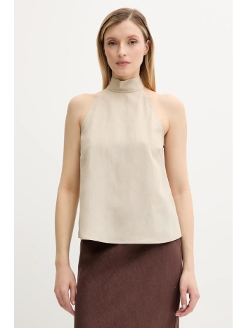 τοπ από λινό μείγμα samsoe samsoe sarheo χρώμα μπεζ