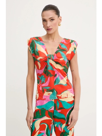 μπλουζάκι morgan χρώμα πορτοκαλί, dire 95% πολυεστέρας, 5%