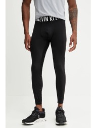 κολάν προπόνησης calvin klein performance ανδρικό, χρώμα: μαύρο, lvgms5l600 79% νάιλον, 21% ελαστάν