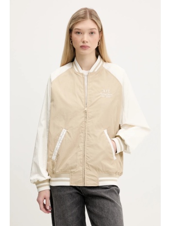 μπουφάν bomber tommy jeans χρώμα μπεζ, dw0dw21432 κύριο