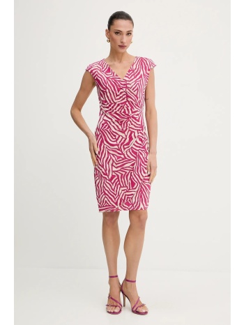 φόρεμα morgan χρώμα ροζ, rneiro 95% πολυεστέρας, 5% ελαστάν