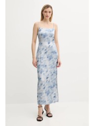φόρεμα samsoe samsoe sasage χρώμα: μπλε, f24100145 53% lenzing ecovero βισκόζη, 47% βισκόζη