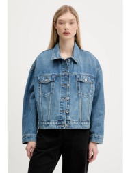 τζιν μπουφάν hugo blue χρώμα: μπλε, 50541559 100% βαμβάκι