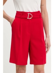 σορτς morgan χρώμα: κόκκινο, shesty.f 100% πολυεστέρας