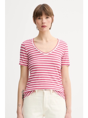 βαμβακερό μπλουζάκι marc o`polo χρώμα ροζ, 504219651293