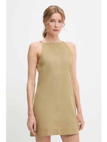 βαμβακερό φόρεμα answear lab χρώμα πράσινο 100% βαμβάκι