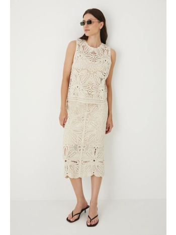 φούστα medicine χρώμα μπεζ κύριο υλικό 96% βαμβάκι, 4%