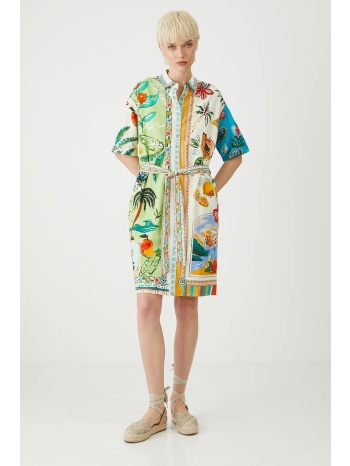 φόρεμα medicine χρώμα πολύχρωμο 50% βισκόζη, 50% βαμβάκι