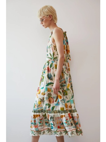 φόρεμα medicine χρώμα μπεζ 50% βισκόζη, 50% βαμβάκι πλύση