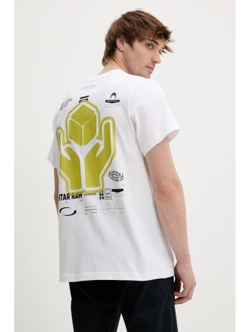 βαμβακερό μπλουζάκι ανδρικό, χρώμα άσπρο, d26046-c336 100%