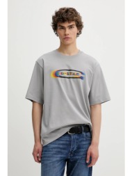 βαμβακερό μπλουζάκι g-star ανδρικό, χρώμα: γκρι, d26039-c784 100% βαμβάκι