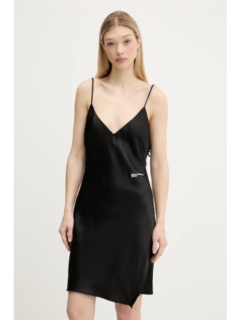 φόρεμα karl lagerfeld jeans χρώμα μαύρο, a3w13045 100%