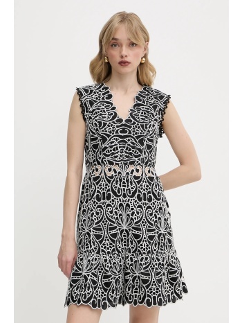 φόρεμα morgan χρώμα μαύρο, rylac 100% πολυεστέρας