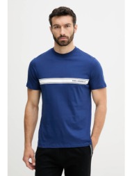 βαμβακερό μπλουζάκι karl lagerfeld ανδρικό, χρώμα: ναυτικό μπλε, a3m46001 100% οργανικό βαμβάκι