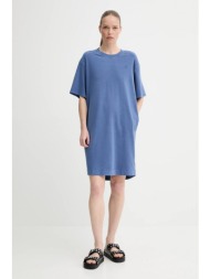 φόρεμα g-star χρώμα: μπλε, d26095-c756 100% οργανικό βαμβάκι