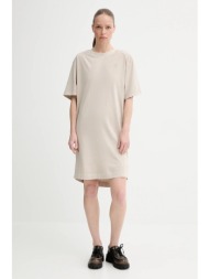 φόρεμα g-star χρώμα: μπεζ, d26095-c756 100% οργανικό βαμβάκι