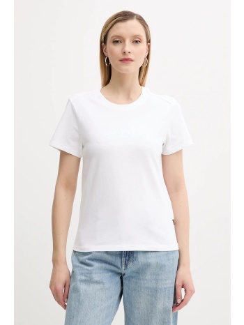 βαμβακερό μπλουζάκι g-star χρώμα άσπρο, d26248-d101 100%