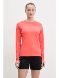 αθλητικό μακρυμάνικο jack wolfskin prelight swift χρώμα: πορτοκαλί, a63799 100% ανακυκλωμένος πολυεσ