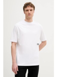 βαμβακερό μπλουζάκι karl lagerfeld ανδρικό, χρώμα: άσπρο, 553225.755151 100% βαμβάκι