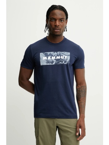 αθλητικό μπλουζάκι mammut trovat ανδρικό, χρώμα ναυτικό