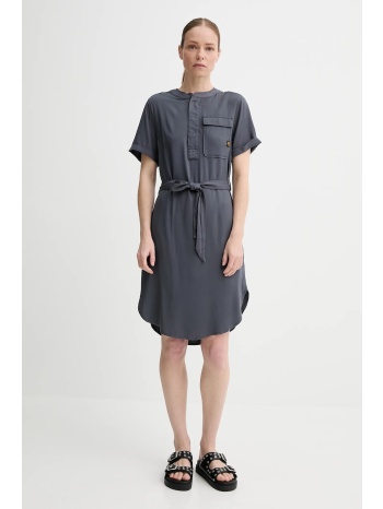 φόρεμα g-star χρώμα γκρι, d26157-d573 κύριο υλικό 100%