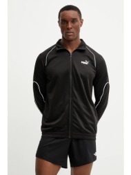 φούτερ προπόνησης puma χρώμα: μαύρο, 684618 100% πολυεστέρας