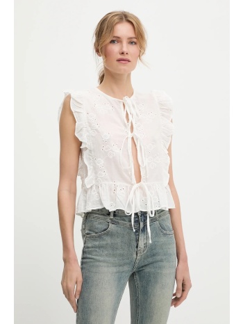 βαμβακερό πουκάμισο answear lab χρώμα άσπρο 100% βαμβάκι