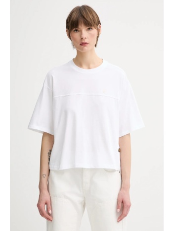 βαμβακερό μπλουζάκι g-star χρώμα άσπρο, d26134-336 100%