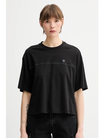 βαμβακερό μπλουζάκι g-star χρώμα μαύρο, d26134-336 100%